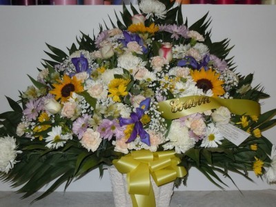 Mixed Flower (TB 37) Funeral Basket