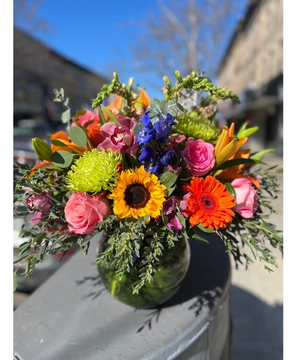 Mixed Flowers Fish Bowl
