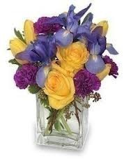 GW 6-Mixed flowers in a compact arrangement (Flowers and colors may vary)