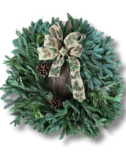 Mixed Greens Christmas Wreath 