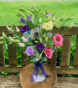 Mixed Lisianthus Vase  Java House Gift Card