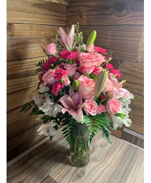 Mixed Pink vase