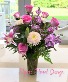 Mixed Pinks and Purples Vase Arrangement