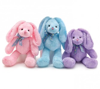 MIXED PLUSH FOR EASTER BUNNIES, BEARS, MONKEYS, DOGS AND CATS