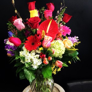 Mixed Roses & Anthurium Bouquet