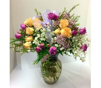 Mixed Spray Rose Vase