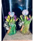 Mixed Spring Bulbs in Trendy Vase With Wax Flower  
