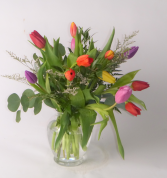Mixed Tulip Vase vase arrangement