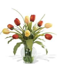 Mixed Tulips/Doubles, too Vase Arrangement
