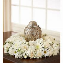 Mixed White Floral  Urn Arrangement