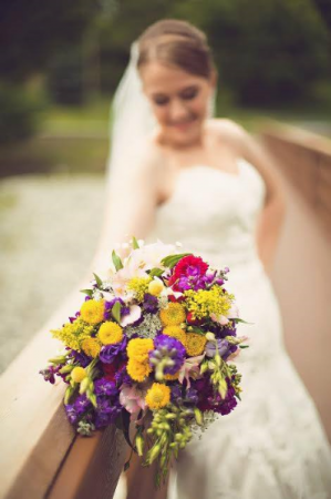 Mixed wildflower bouquet wedding bouquet