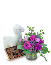 Mod Magenta Gift Ensemble Flower Arrangement
