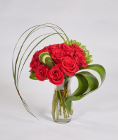 Modern Dozen  Rose Bouquet