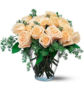 Modern Eighteen White Rose Arrangement