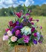 Modern purple arrangement  (Gold stand not included)
