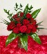 Modern red rose vase arrangement  