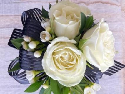 Modern Rose with Bow Corsage