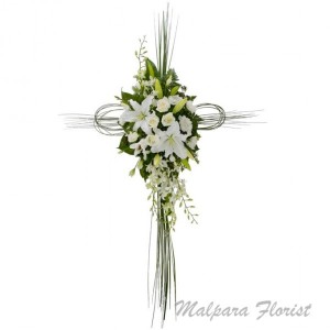 MODERN SYMPATHY CROSS Standing Spray