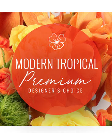 Modern Tropical Bouquet Premium Designer's Choice in Gig Harbor, WA | GIG HARBOR FLORIST TM- FLOWERS BY THE BAY LLC