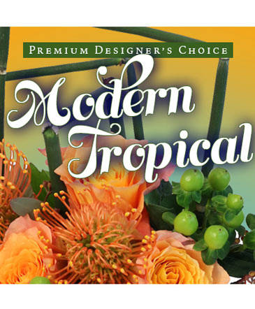 Modern Tropical Flowers Premium Designer's Choice in Bixby, OK | BLUSH FLOWERS AND GIFTS