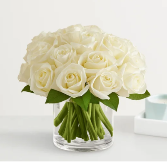 Modern White Rose Arrangement 