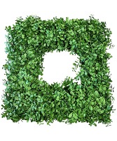 MODERNISTIC FAUX GREENERY WREATH- APPROX. 20 IN W. SILK WREATH 