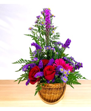 Molten Berry Tart  Basket Arrangement