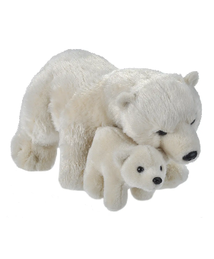 Mom and Baby Polar Bear plush