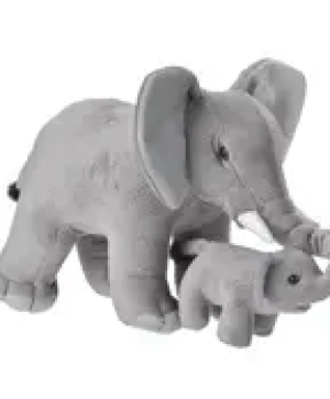  Mom Baby Elephant Stuffed Animal 12" plush