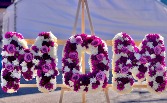 "MOM" Tribute Flower Letters