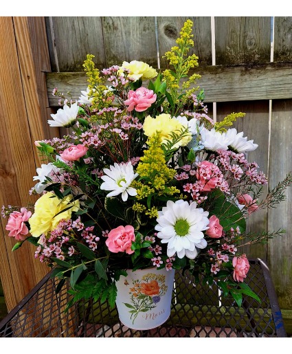 Mom flower tin