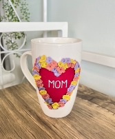 Mom in Heart Mug Handmade with Polymer