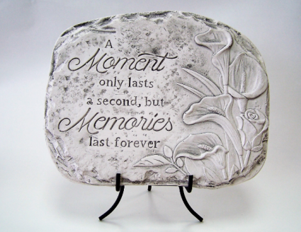 A Moment Only Lasts With Easel Memorial Stone
