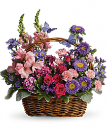 Beautiful Country Blooms Basket Arrangement