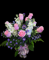 Mom's Dazzling Dozen Fresh Cut Roses with designer assortment