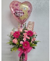 Moms delight vase & balloon  