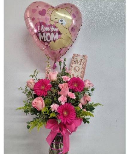 Moms delight vase & balloon