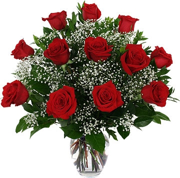 Mom's DOZEN Red ROSES Exclusively at Mom & Pops