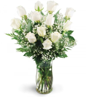 Mom's Dozen White Roses Only at Mom & Pop Flower Shop in Oxnard, CA | Mom and Pop Flower Shop Mom's Dozen White Roses Only at Mom & Pop Flower Shop in Oxnard, CA | Mom and Pop Flower Shop
