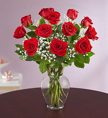 Mom's  Elegance Premium Long Stem Red Roses