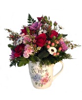 Mom's Mug of Flowers 