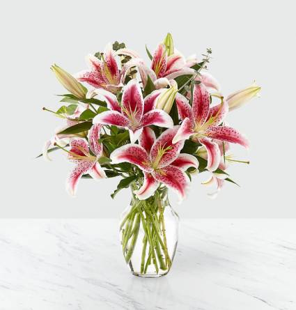 Mom's Pink Lily In a Vase