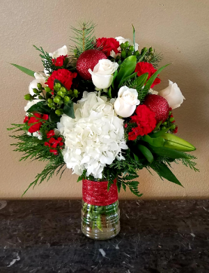 MOM'S RED SPARKLE Only at Mom & Pops Flower Shop