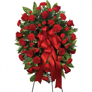 Mom's Standing Red Rose Spray in Ventura, CA | Mom And Pop Flower Shop Mom's Standing Red Rose Spray in Ventura, CA | Mom And Pop Flower Shop