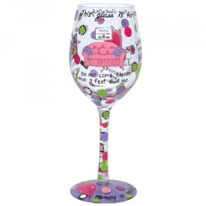 Mom's Time Out* Lolita Wine Glass