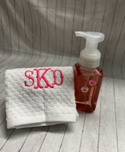 Monogrammed Hand Towel with Hand soap Hand Towel 