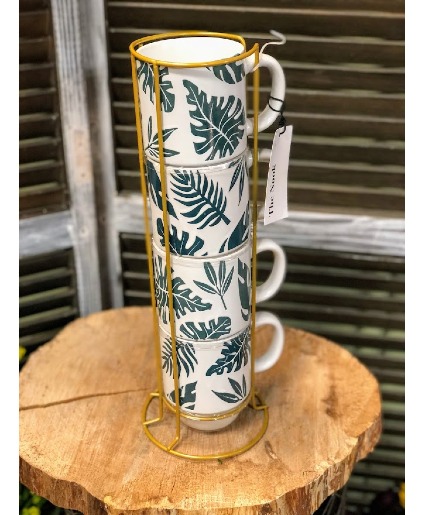 Monstera Coffee Cup Tower 