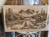 Montana Scene Wood Engraving 