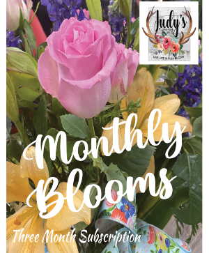 Monthly Blooms Subscription Three Months of Florals 