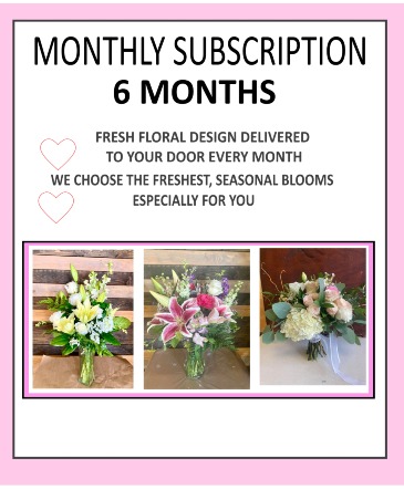 6 MONTH SUBSCRIPTION Fresh Floral design in Lakeside, CA | Finest City Florist 6 MONTH SUBSCRIPTION Fresh Floral design in Lakeside, CA | Finest City Florist